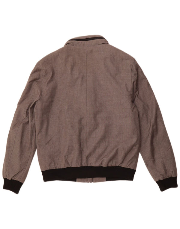 ZARA Chaqueta bomber con capucha para hombre UK 36 Small Gris Poliéster