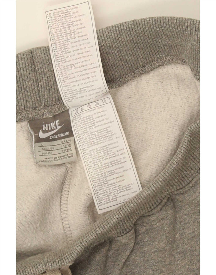 Nike - Pantalones cortos deportivos para hombre (algodón gris grande)