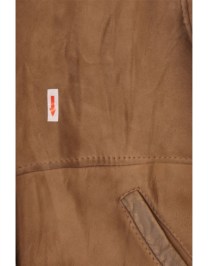 Chaqueta vintage de mujer shearling IT 44 Medium Beige Shearling