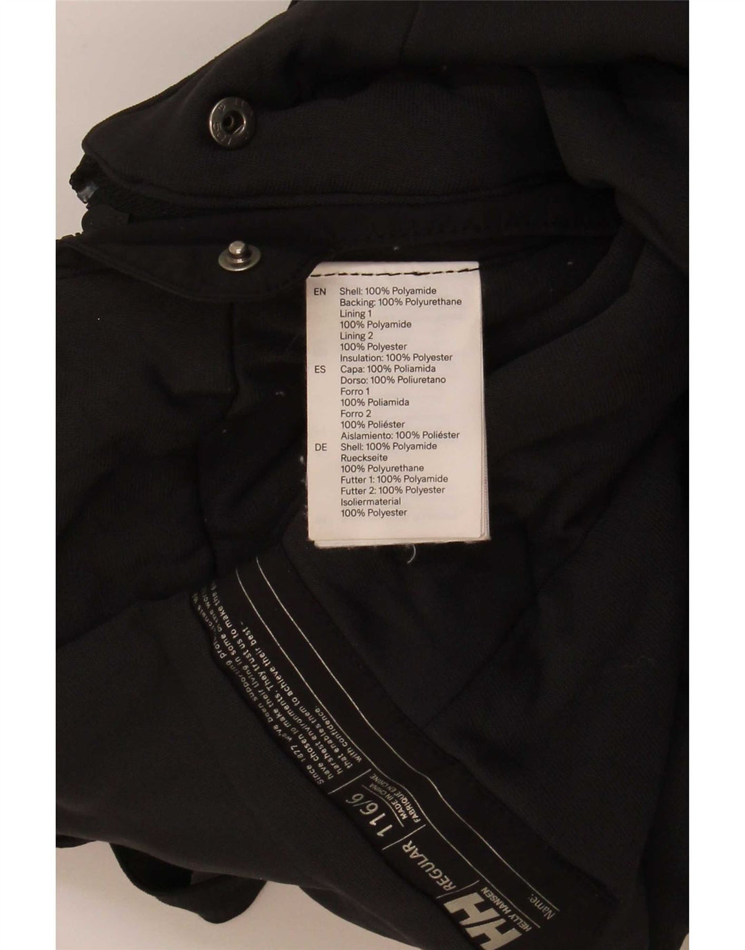 Helly Hansen Pantalones de esquí con peto gráfico para niños 5-6 años Poliamida negra