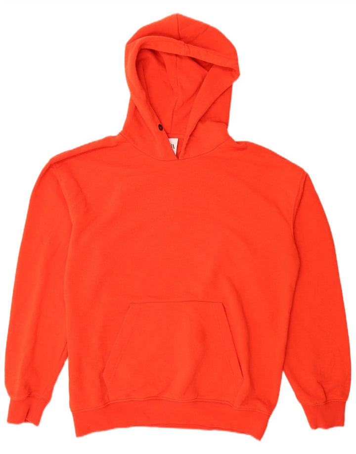 Zara Hombre Sudadera Con Capucha Jersey Mediano Rojo Algodón