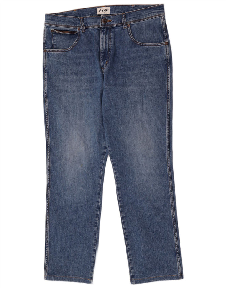 Vaqueros Wrangler Texas Slim para hombre W35 L29 Algodón azul