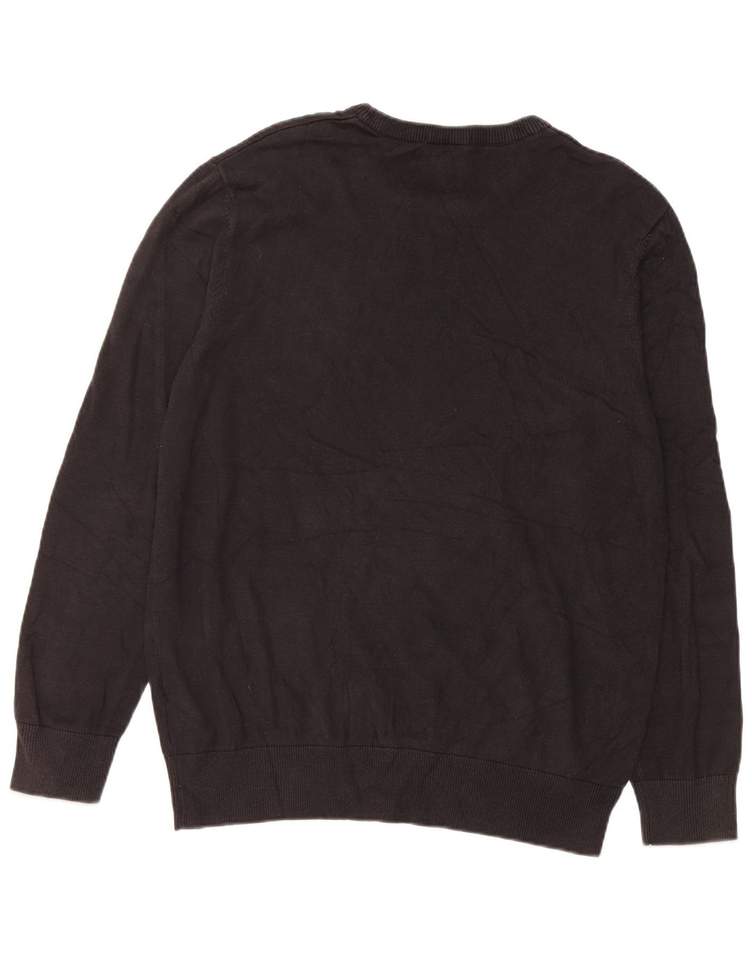 Timberland - Jersey de cuello redondo para hombre, talla grande, algodón negro