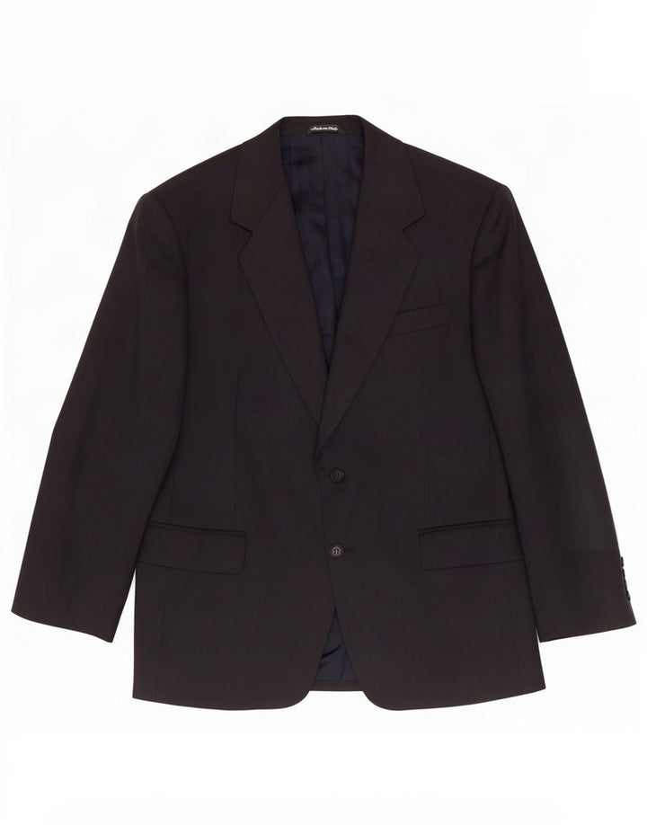 Marks & Spencer Chaqueta tipo blazer de 2 botones para hombre UK 40 Medium Azul marino Lana virgen