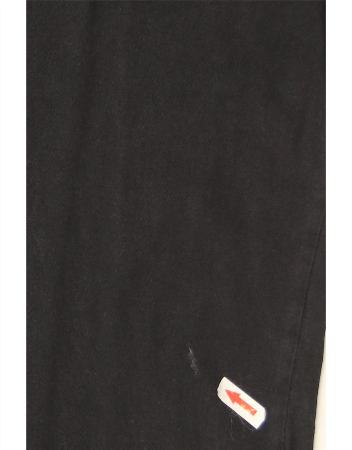 Nike - Camiseta con gráfico Swoosh para hombre, talla mediana, algodón negro