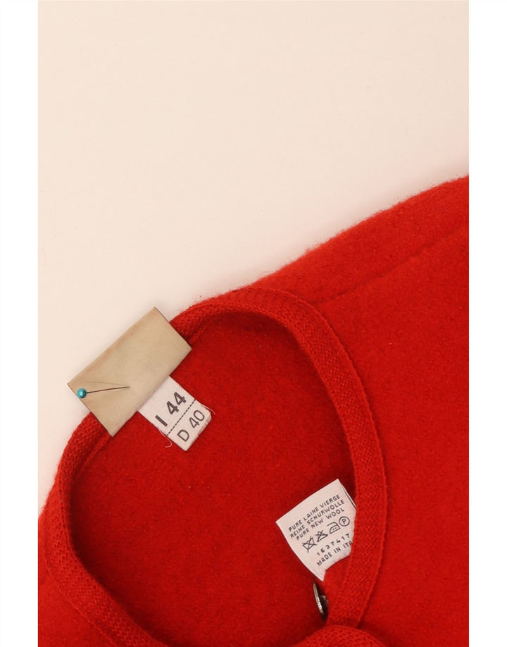 Kaufmann Chaqueta Blazer de 5 Botones para Mujer IT 44 Lana Virgen Roja Mediana