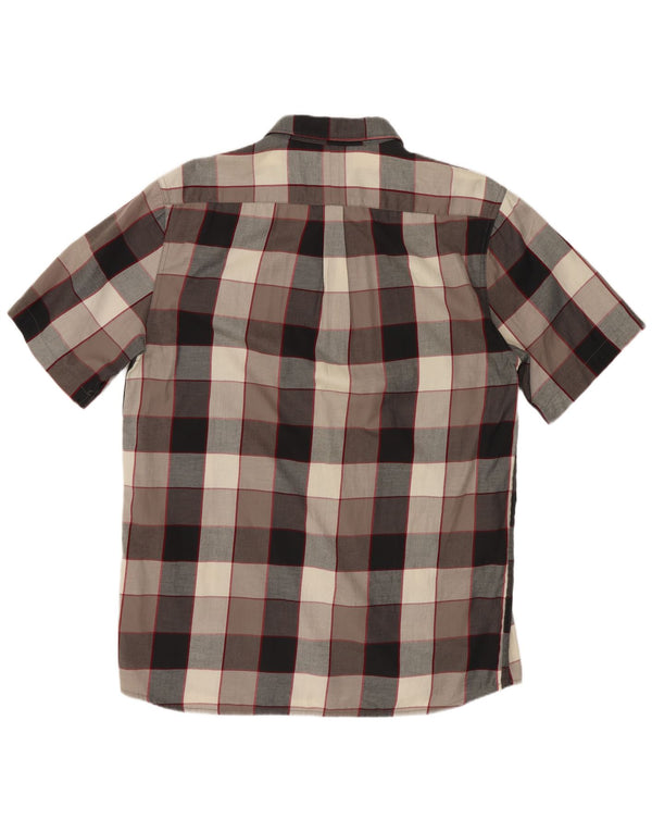 Quiksilver Camisa Slim Fit De Manga Corta XL De Algodón A Cuadros Multicolor Hombre