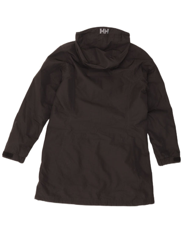 Helly Hansen Abrigo cortavientos con capucha para mujer UK 44 Poliéster negro mediano