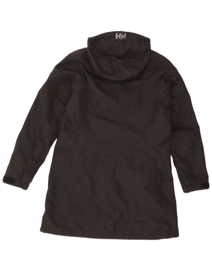 Helly Hansen Abrigo cortavientos con capucha para mujer UK 44 Poliéster negro mediano