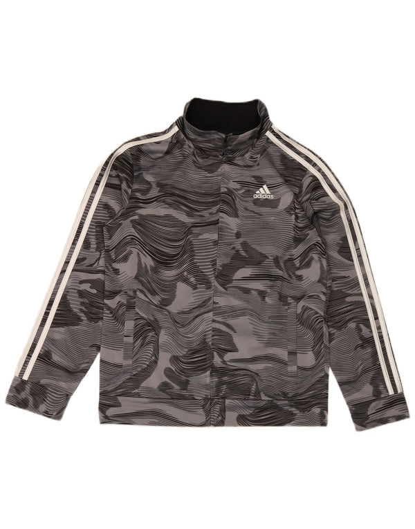 Adidas - Chándal para niño, chaqueta superior, 14-15 años, talla grande, gris, camuflaje