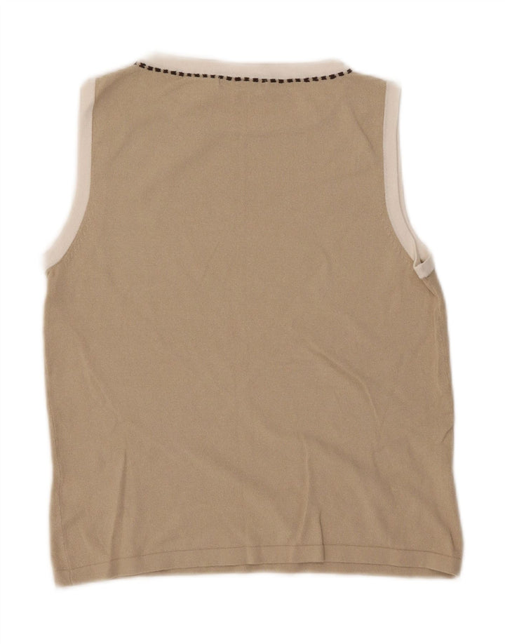 Marks & Spencer Camiseta sin mangas para mujer UK 44 Viscosa beige mediana