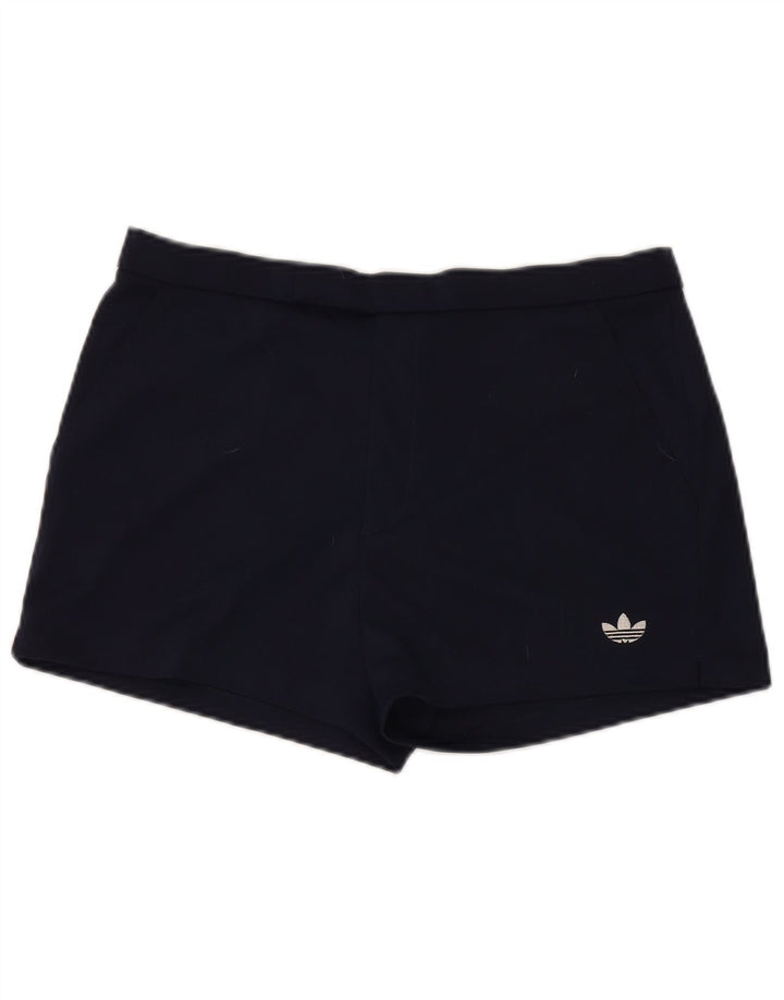 Adidas - Pantalones cortos deportivos para hombre, talla grande, poliéster, color azul marino