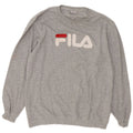 Fila Hombre Sudadera Gráfica Jumper XL Algodón Moteado Gris