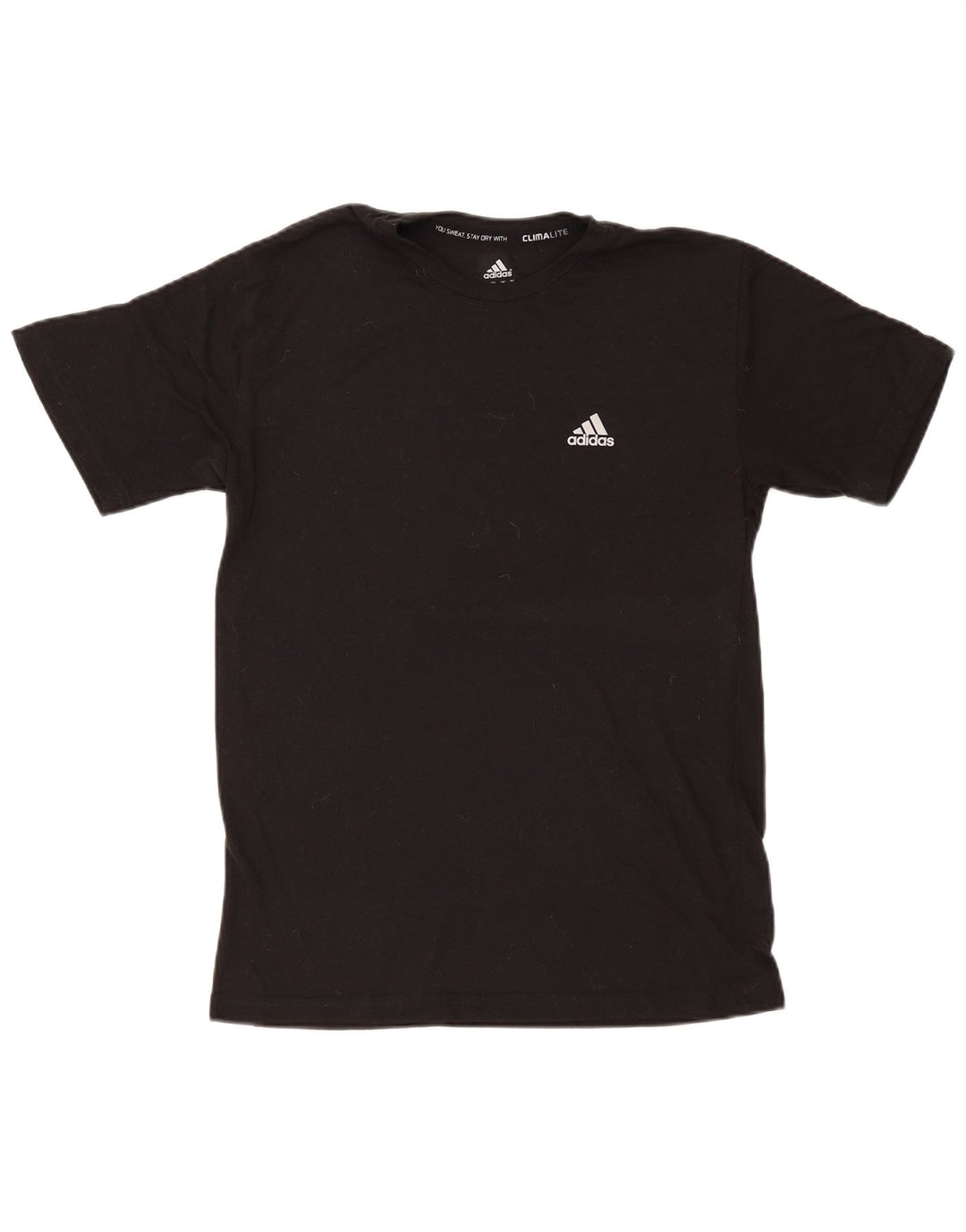 Adidas Mens Climalite Camiseta Top Medio Negro Poliéster