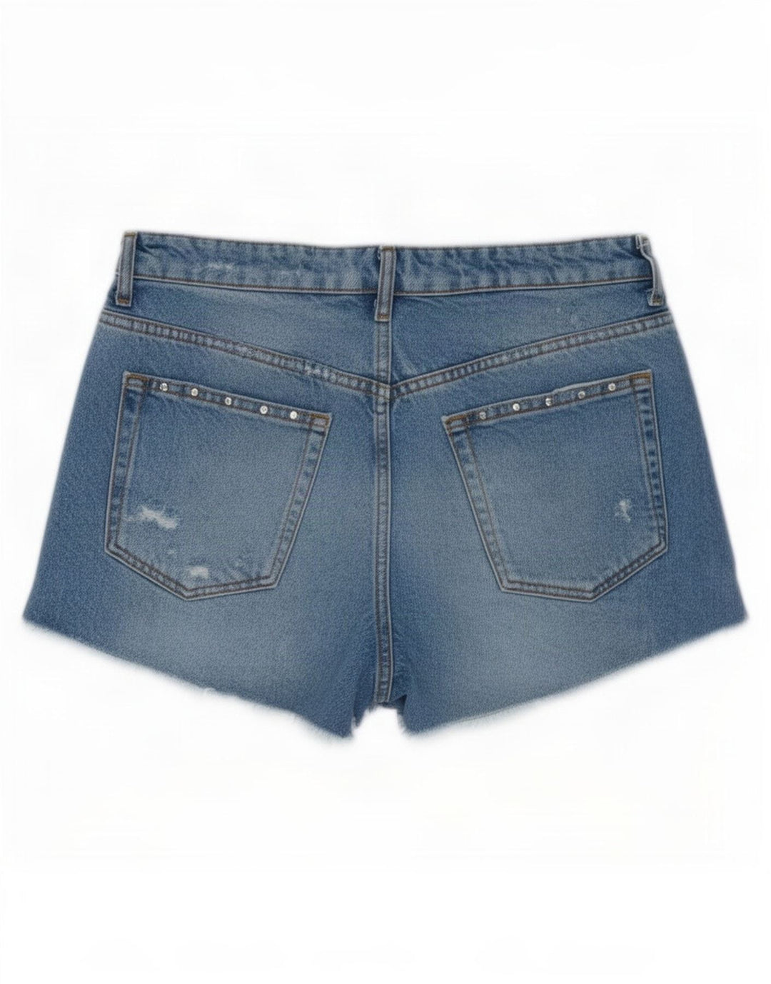 Zara Shorts De Mezclilla Para Mujer EU 38 Small W28 Azul