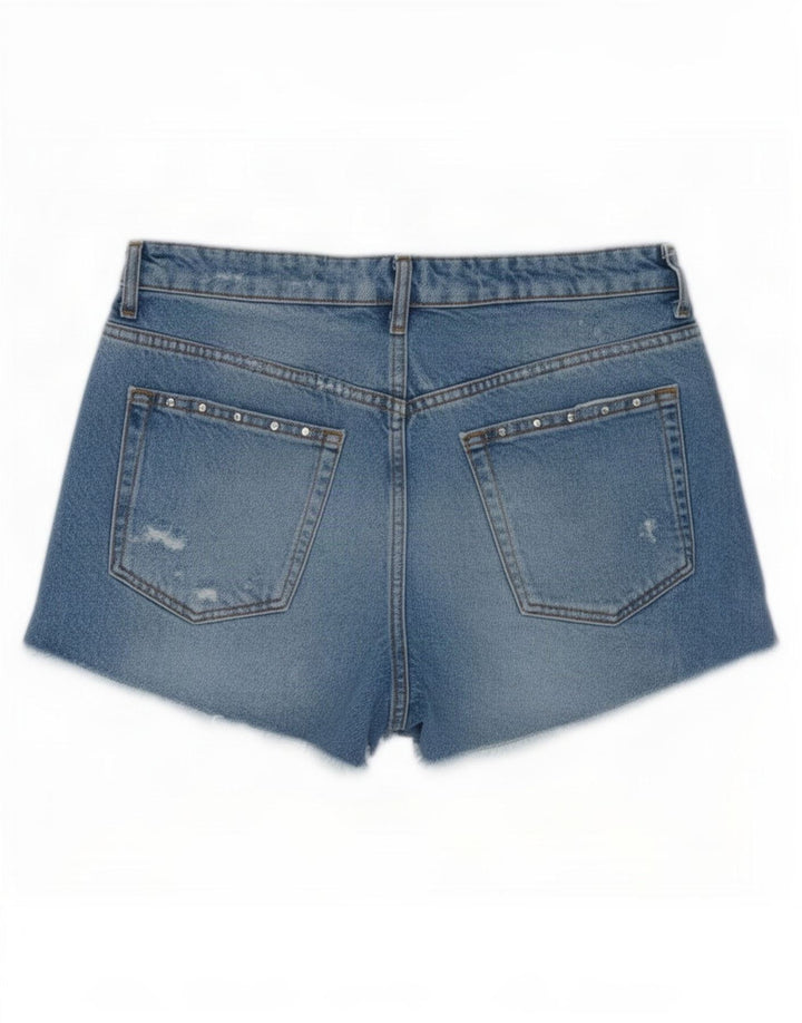 Zara Shorts De Mezclilla Para Mujer EU 38 Small W28 Azul