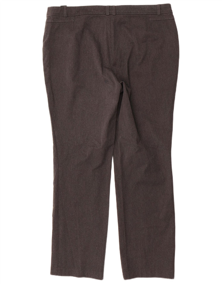 Marks & Spencer Pantalones rectos para mujer UK 46 Large W36 L31 Poliéster gris