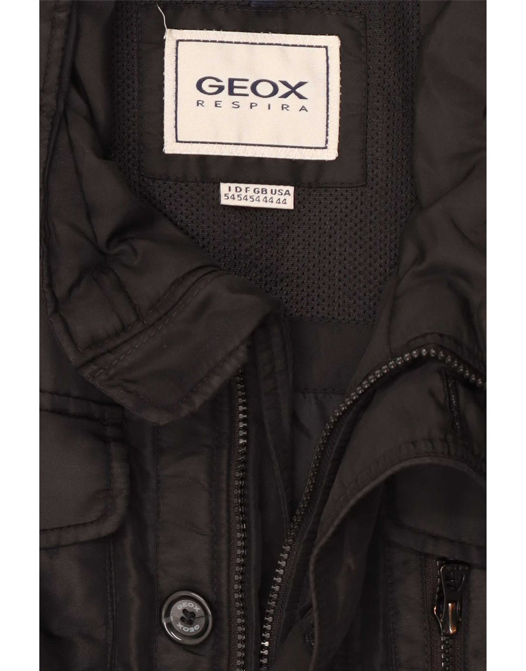 Geox Chaqueta utilitaria para hombre UK 44 2XL Poliéster negro