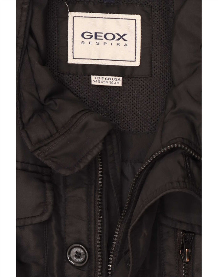 Geox Chaqueta utilitaria para hombre UK 44 2XL Poliéster negro