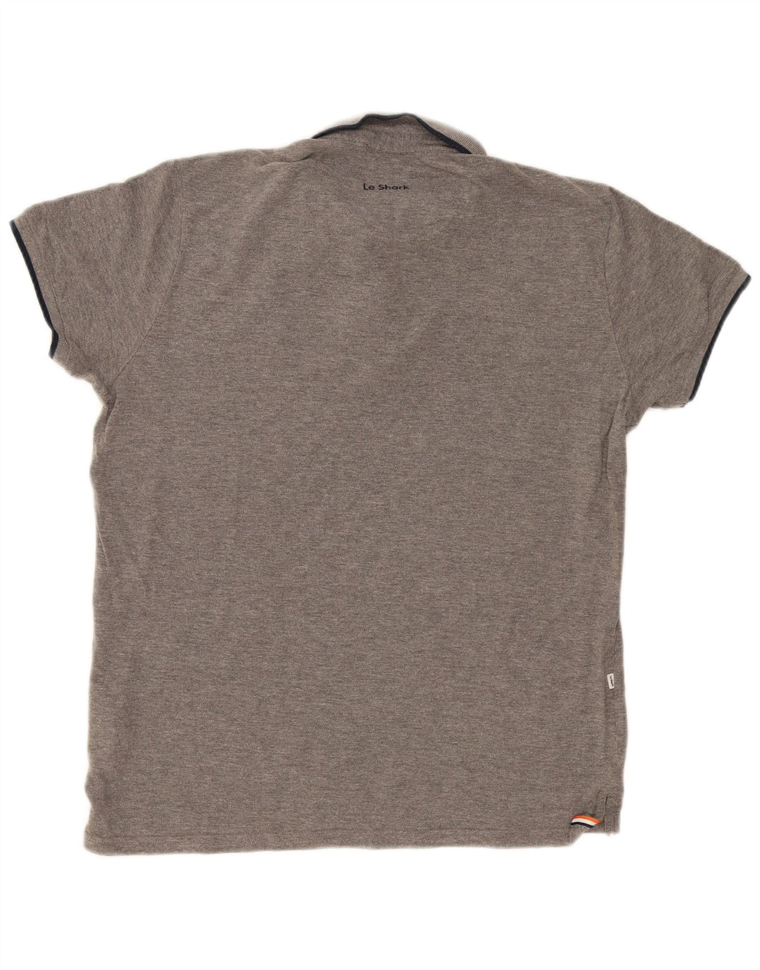 Polo Le Shark Hombre Grande Gris Algodón