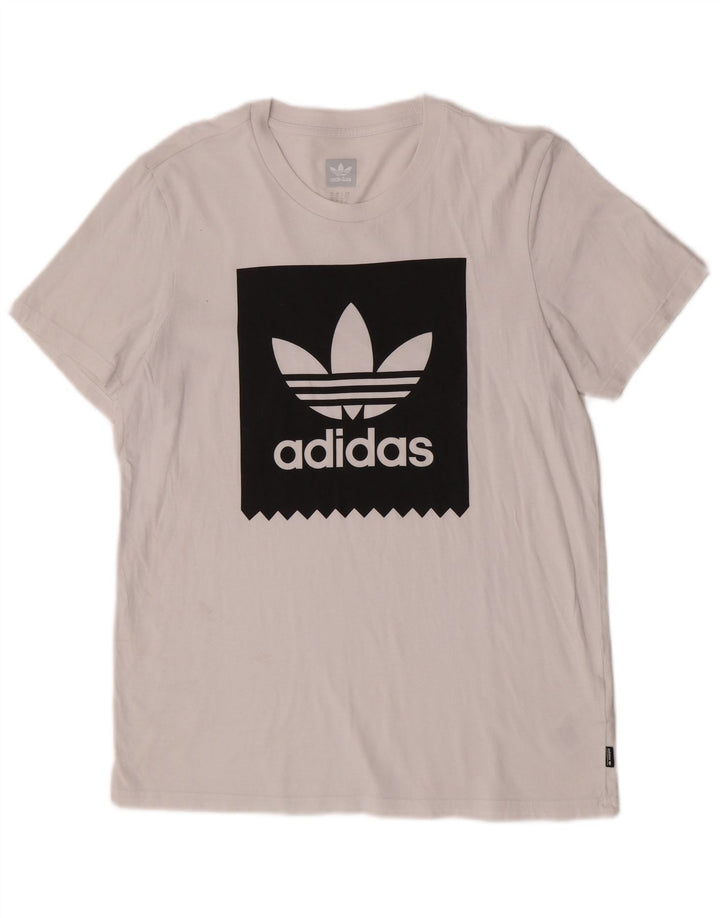 Adidas - Camiseta gráfica para hombre, talla mediana, algodón blanco