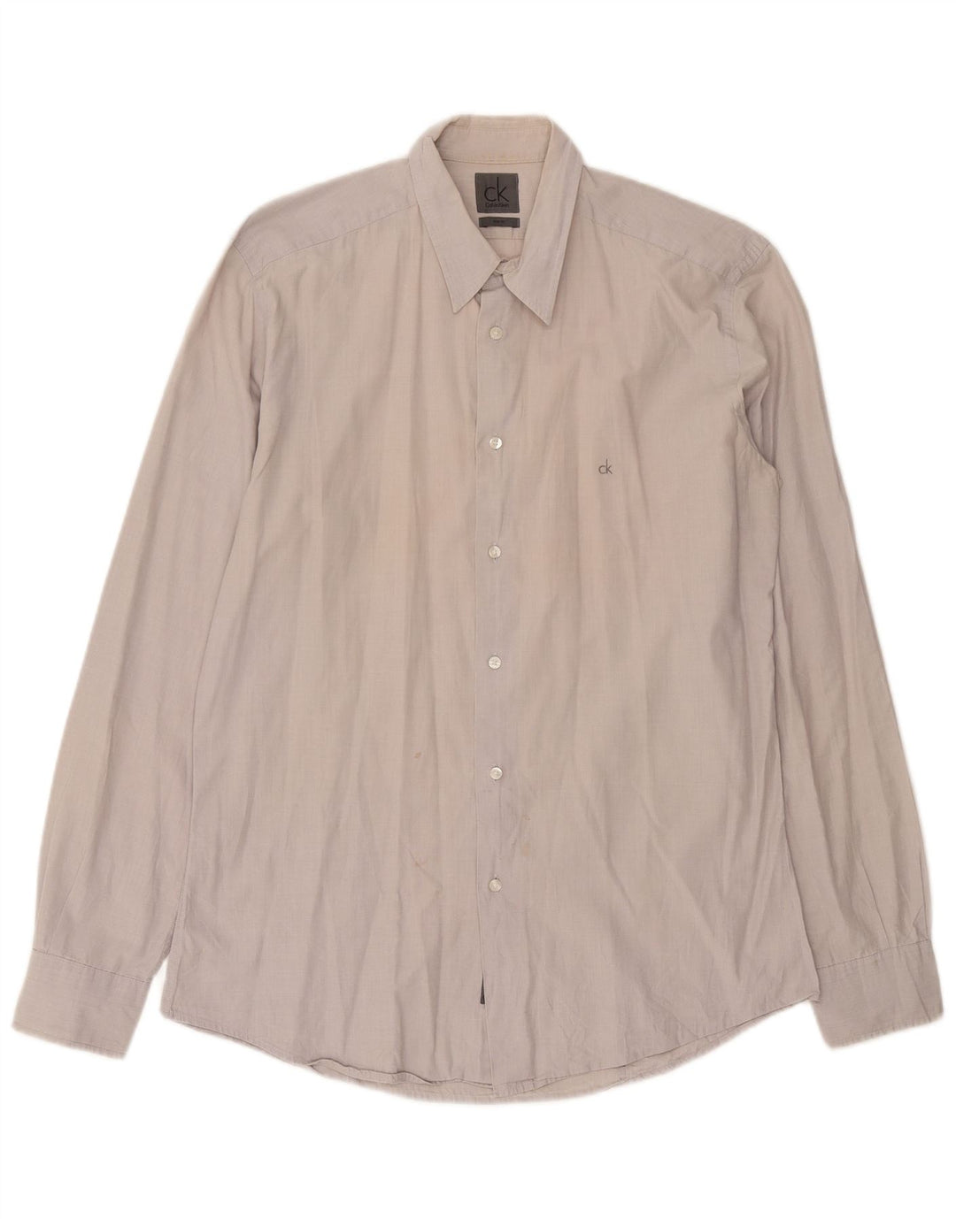 Calvin Klein Camisa Slim Fit para Hombre XL Beige