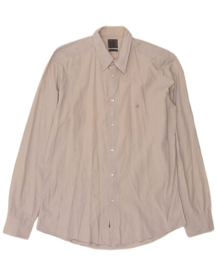 Calvin Klein Camisa Slim Fit para Hombre XL Beige