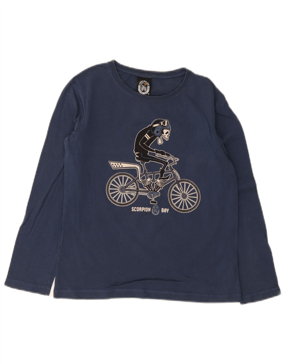 Scorpion Bay Camiseta gráfica para niños de manga larga 9-10 años Azul marino mediano