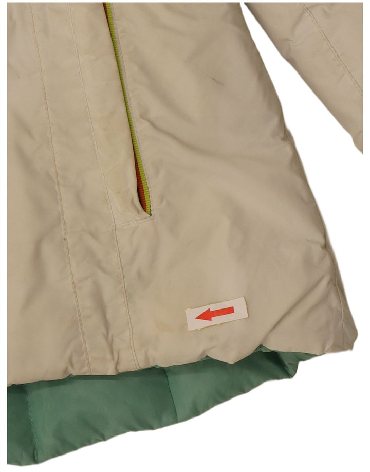 K-Way Chaqueta Acolchada Reversible Con Capucha Niña 11-12 Años Blanco Roto Poliamida
