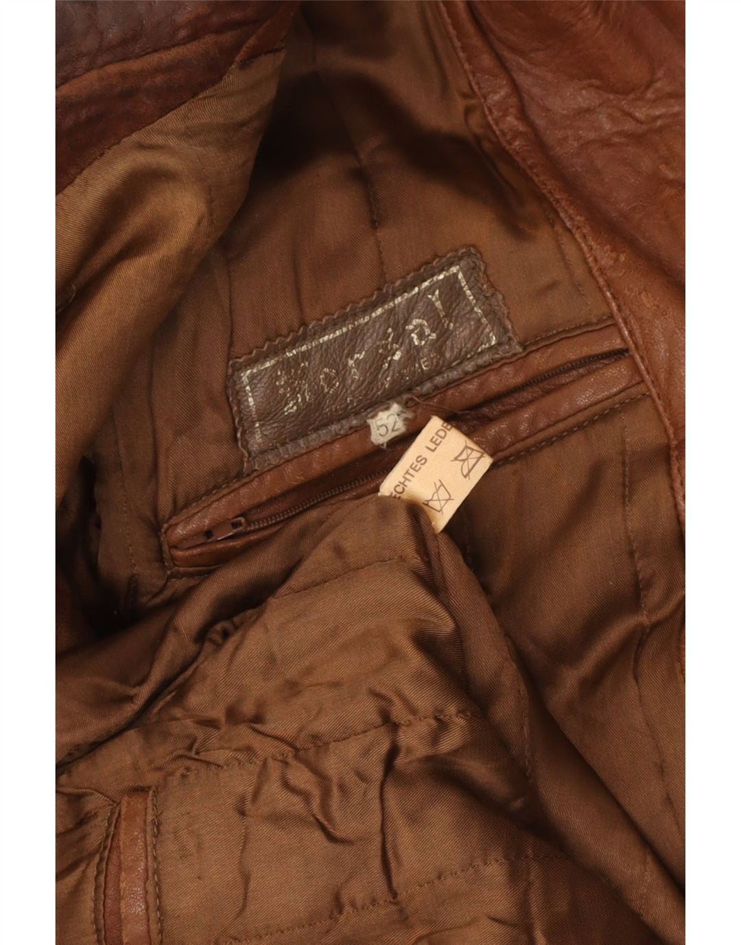 Vintage chaqueta de cuero para hombre EU 52 marrón grande