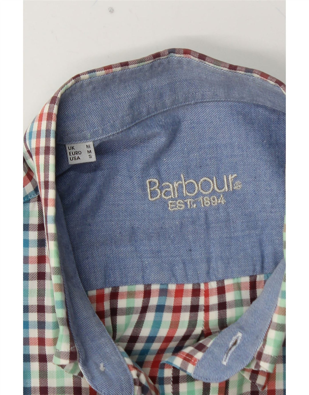 BARBOUR Camisa De Hombre Mediana Algodón Vichy Multicolor