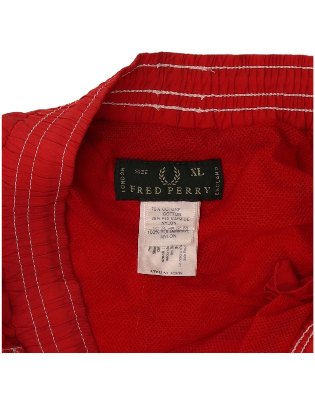 Fred Perry Bañador Hombre XL Rojo Algodón