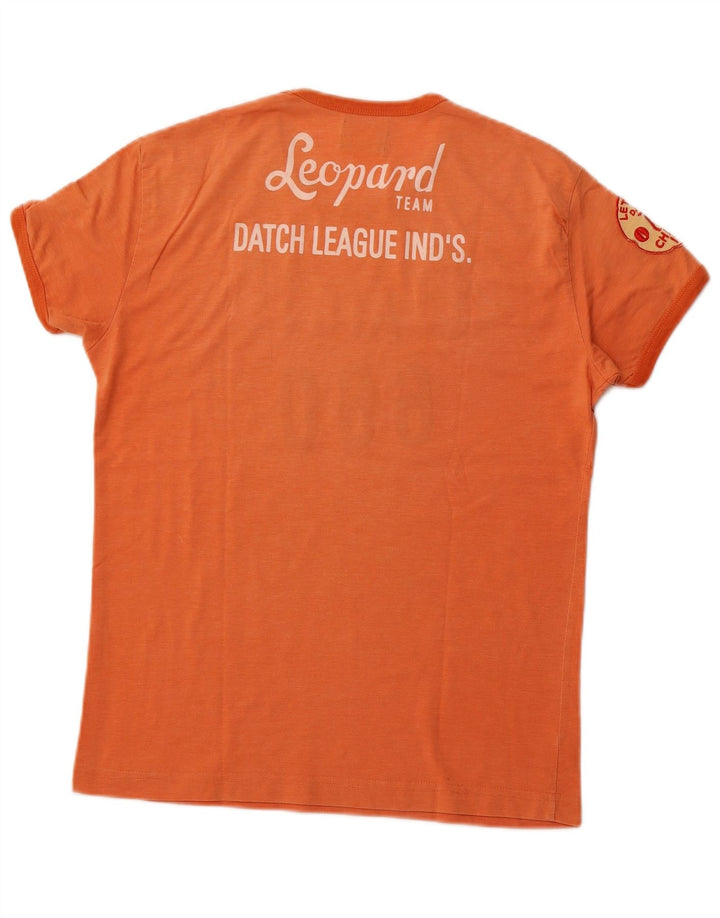 DATCH Camiseta gráfica para hombre Top de algodón naranja mediano