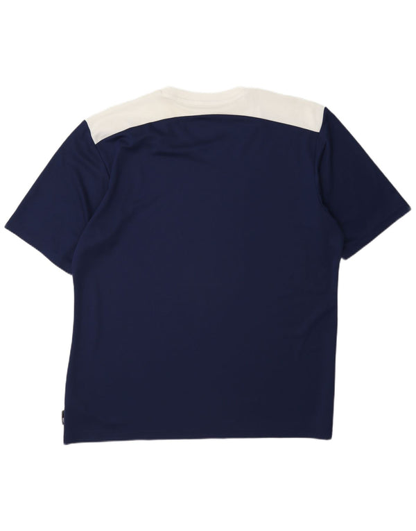 Adidas Hombre Climalite Camiseta Top XL Azul Marino Colorblock Poliéster