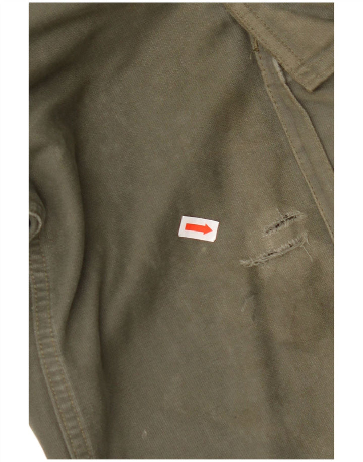 VINTAGE Pantalón cargo recto para hombre W30 L28 Algodón caqui