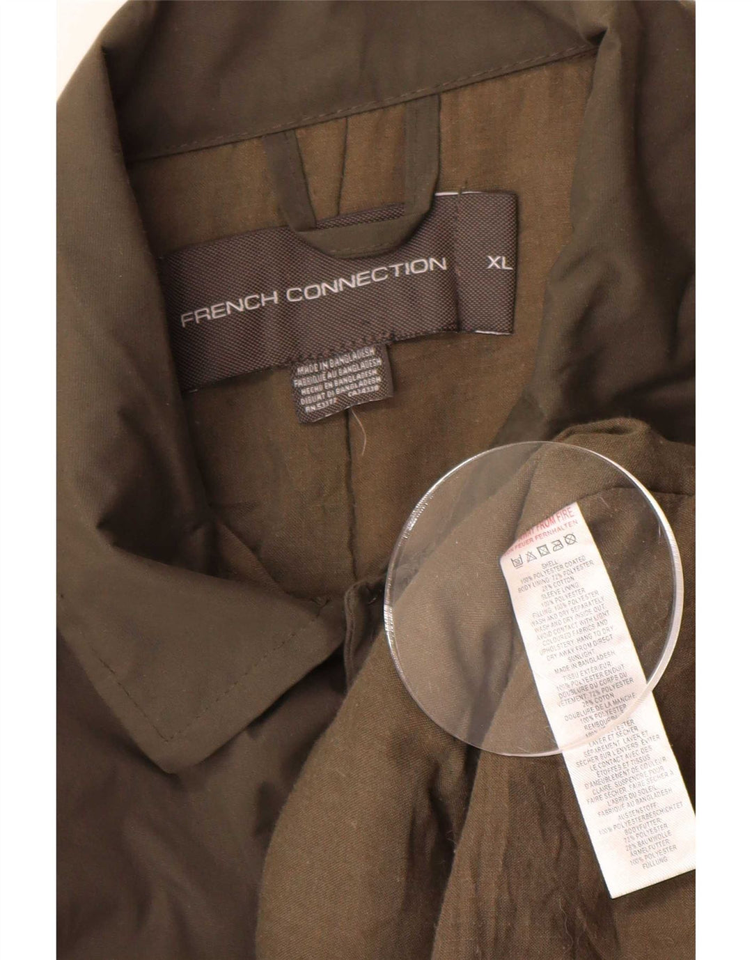 Abrigo para hombre French Connection ES 42 XL Poliéster caqui