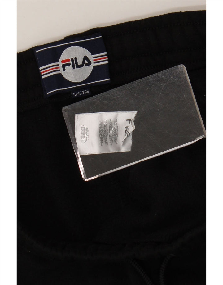 Fila Shorts deportivos gráficos para niños 13-14 años Negro Poliéster