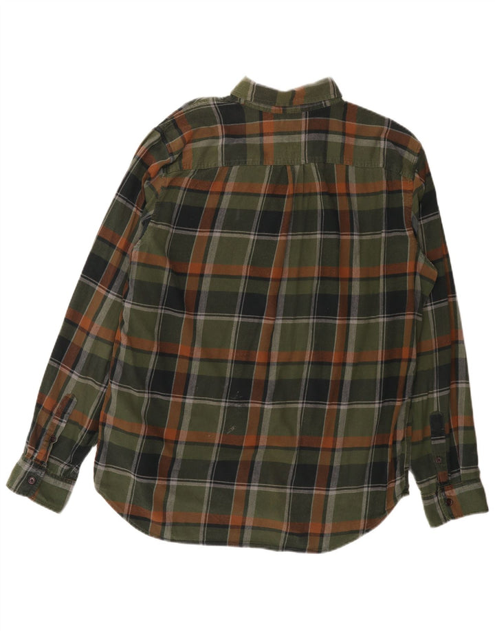 Camisa De Franela De Corte Estándar De Algodón A Cuadros Verdes Grandes De Gap Hombre