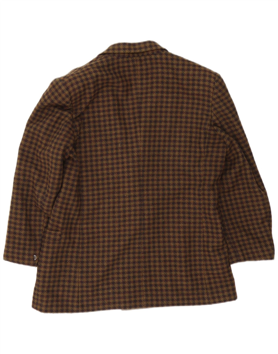 Vintage mujer chaqueta blazer de doble pecho Reino Unido 16 cheque marrón grande