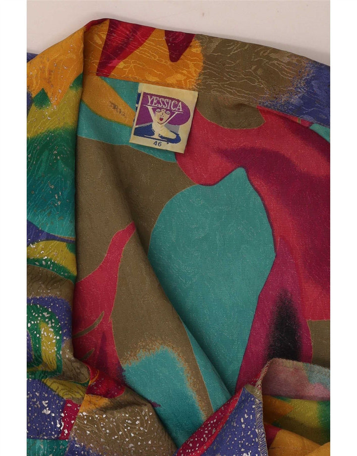 Yessica Chaqueta Blazer Extragrande para Mujer EU 46 XL Multicolor Geométrica