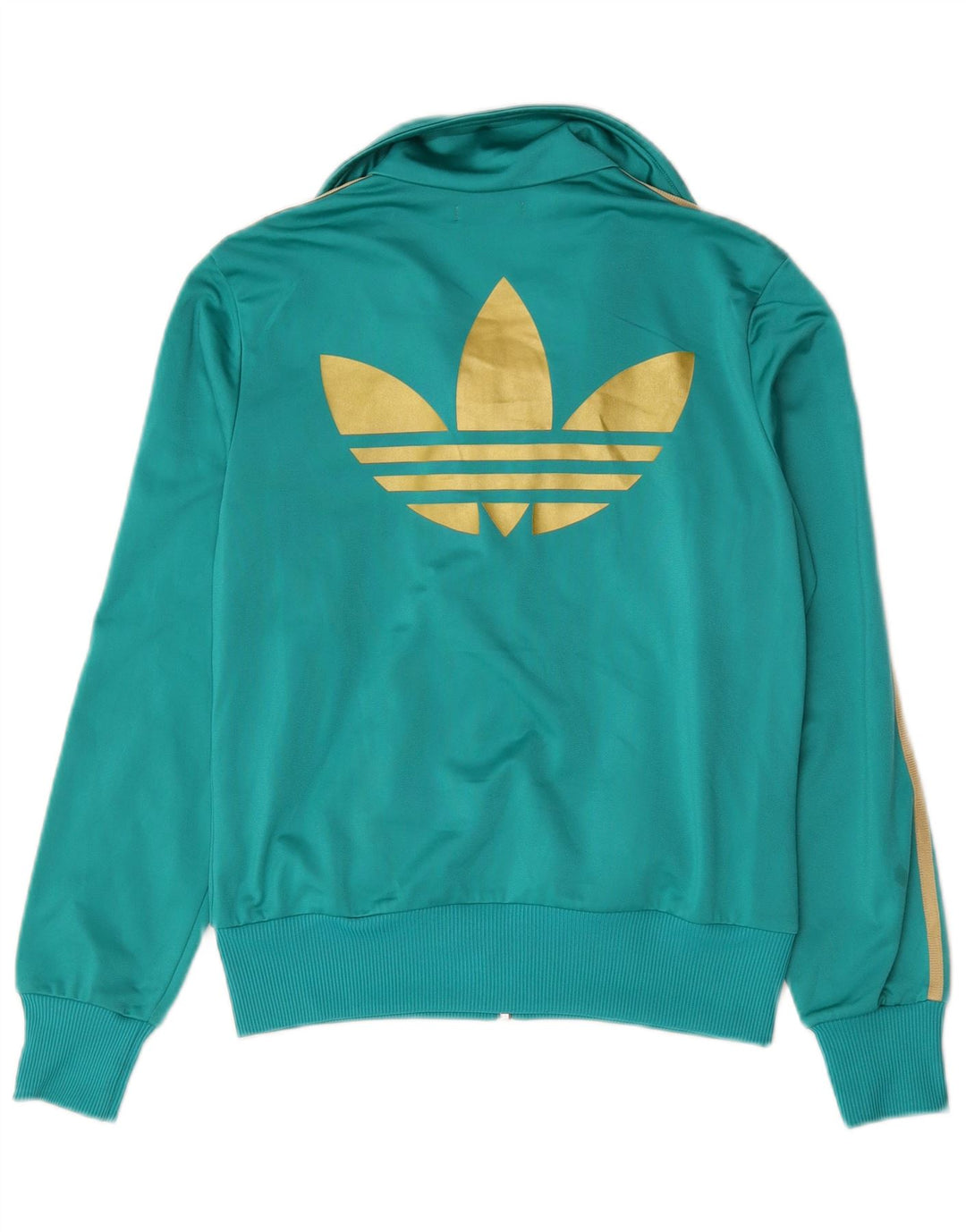Adidas Mujer Graphic Chándal Top Chaqueta IT 46 Poliéster Verde Medio