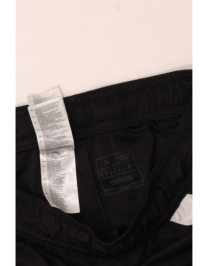 Adidas Pantalones cortos deportivos con gráficos para hombre, deportes de poliéster negro mediano
