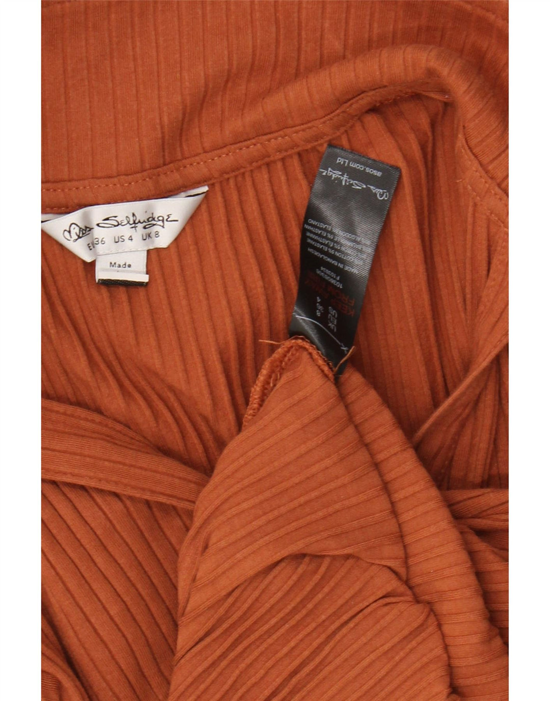 MISS SELFRIDGE Body para mujer UK 8 Small Marrón Algodón