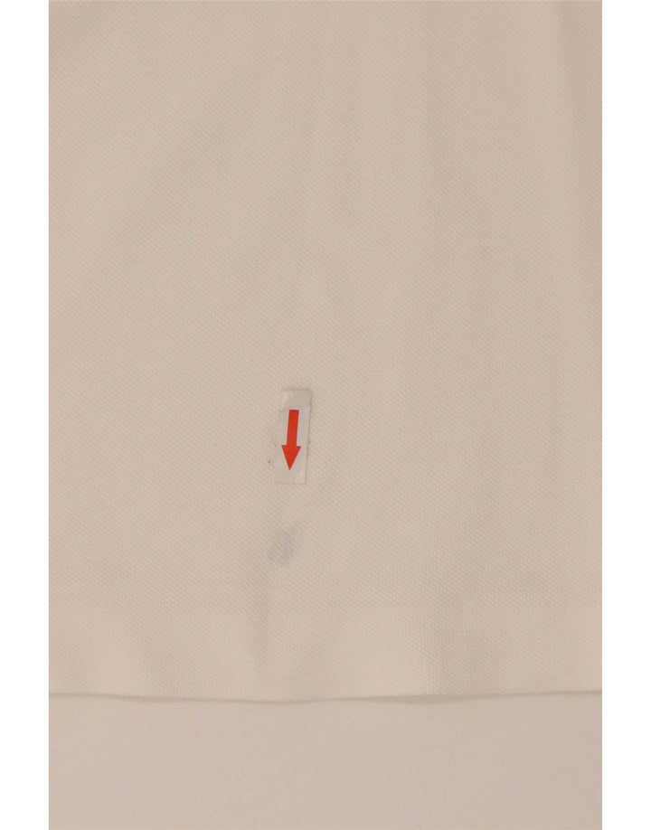 Polo Lacoste para hombre talla 4 mediano algodón blanco