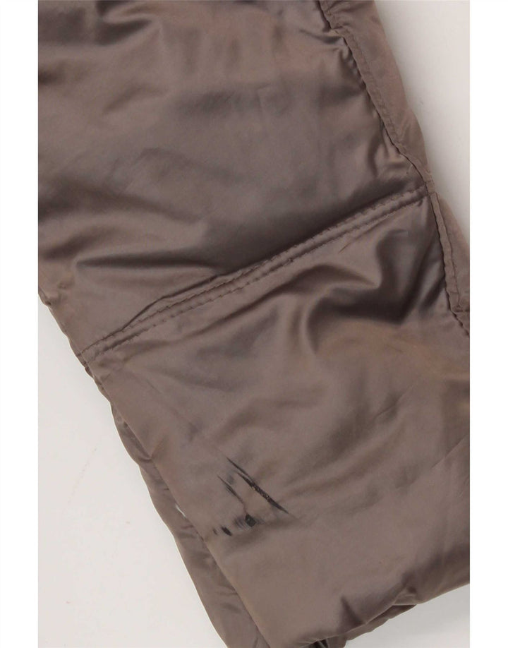 Geox Mujer Respira Abrigo Acolchado UK 10 Small Marrón Poliéster
