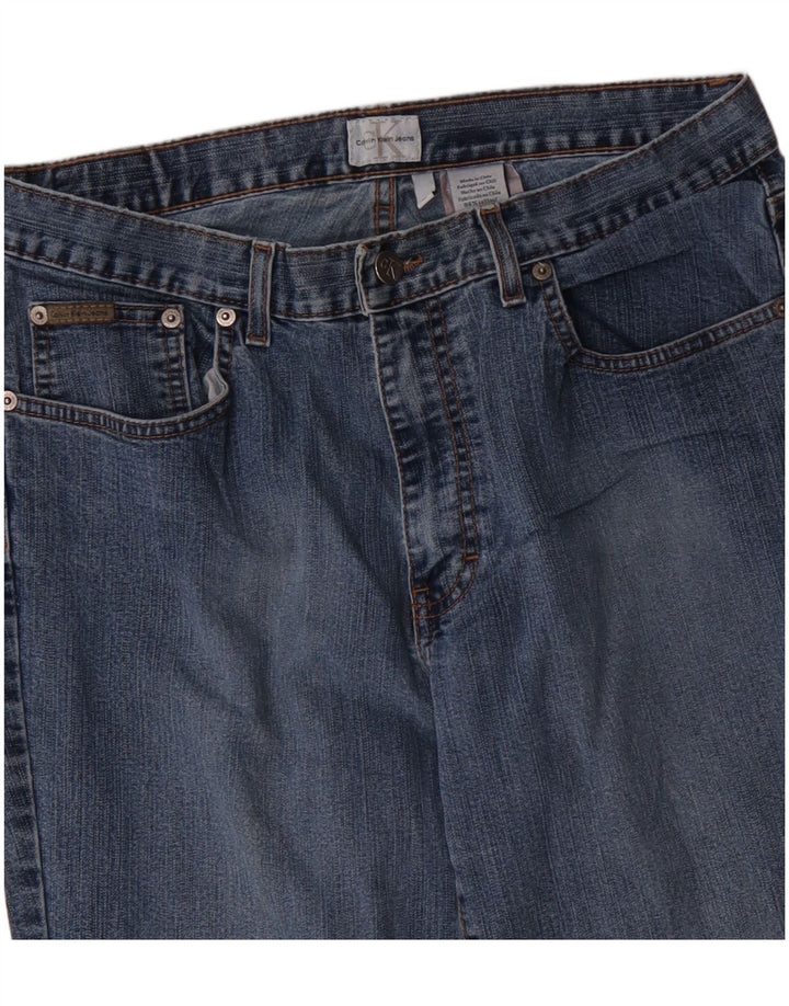 Vaqueros Rectos Calvin Klein Mujer W32 L29 Algodón Azul