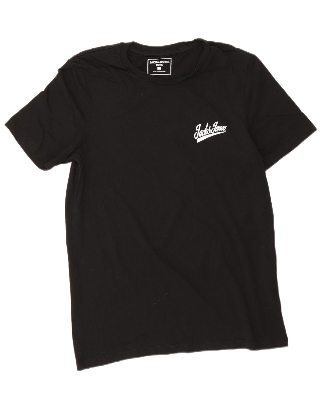 Jack & Jones - Camiseta para hombre, talla grande, color negro, algodón