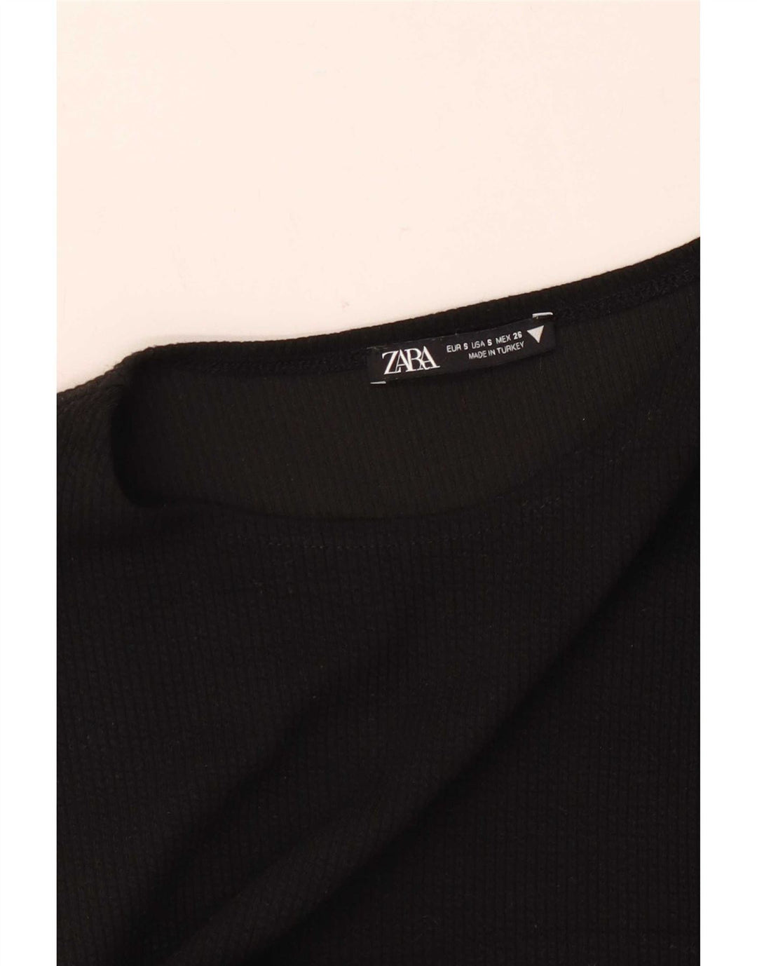 Zara Mujer Crop Vest Top UK 8 Small Negro