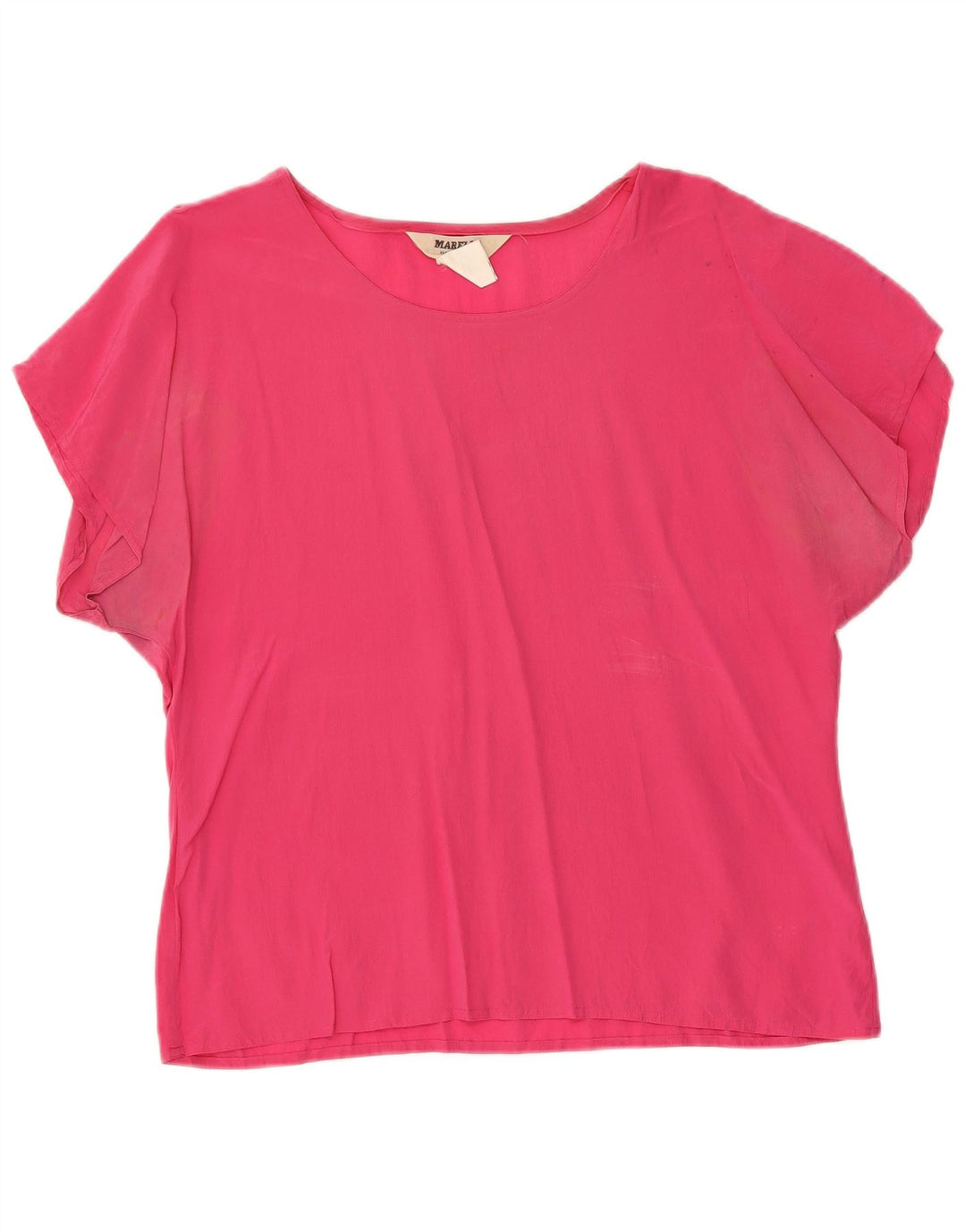 MARELLA Blusa para Mujer Top UK 46 Grande Seda Rosa