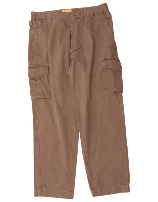 Pantalones cargo rectos vintage para hombre IT 52 XL W36 L32 Beige
